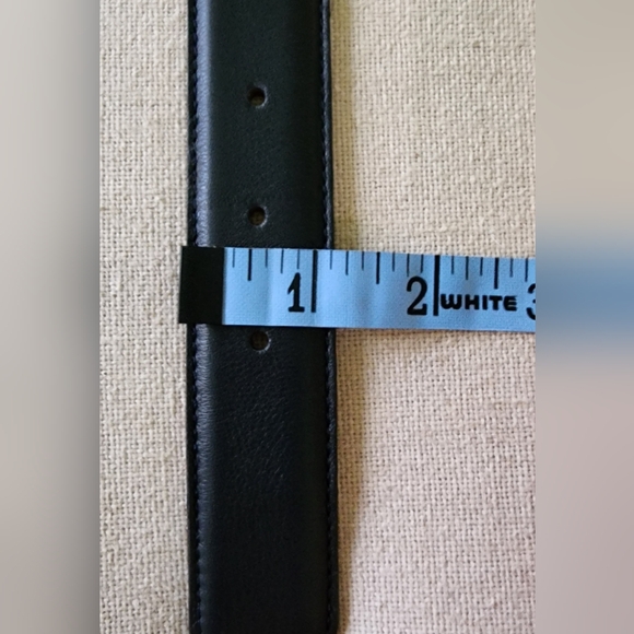 Talbots Leather Belt Women's Size M Black Made in Italy Ibel Buckle #6009 - Picture 7 of 10